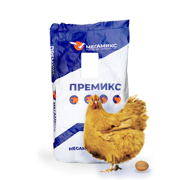 Премикс Мегамикс для кур-несушек 1П1-2 ГОСТ 1% 25 кг - купить с ...