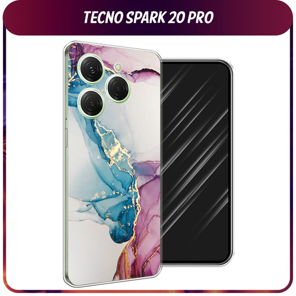 Силиконовый чехол на Tecno Spark 20 Pro / Текно Спарк 20 Про "Розовые ...