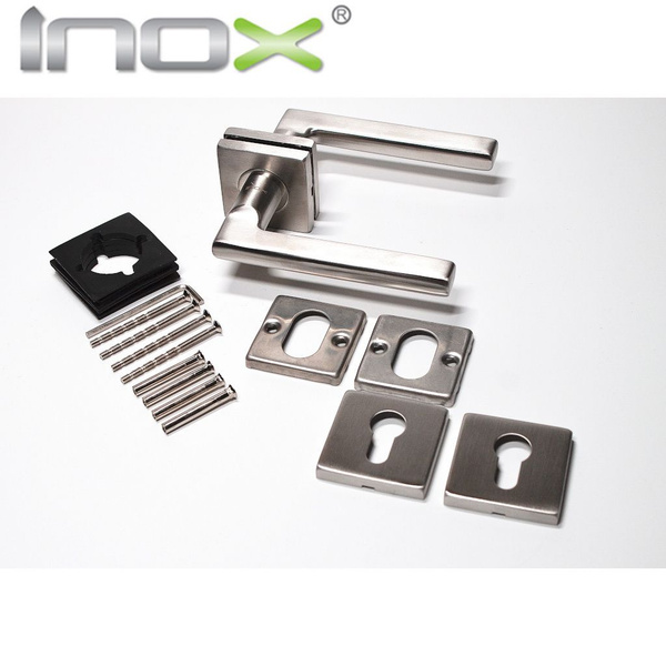 Дверная ручка INOX SG243H Sunrise на квадратной розетке, матовая ...