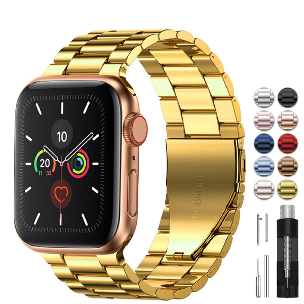 Металлический блочный стальной ремешок для смарт часов Apple Watch ...
