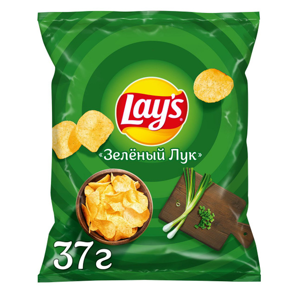 Чипсы Lay's Зеленый лук, 37г, 7 шт. - купить с доставкой по выгодным ...