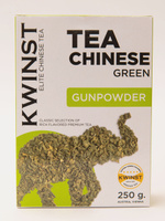 KWINST / Китайский зеленый крупнолистовой  чай  в картонной упаковке "Порох", Шри ланка, 250 г. KWINST