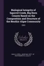 Biological Integrity of Squirrel Creek, Big Horn County Based on the Composition and Structure of the Benthic Algae Community. 2000 - Loren L Bahls