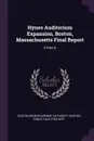 Hynes Auditorium Expansion, Boston, Massachusetts Final Report. 2 Part A - Boston Redevelopment Authority