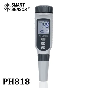 PH метр для воды цифровой Smart Sensor PH818, набор для калибровки, PH тестер