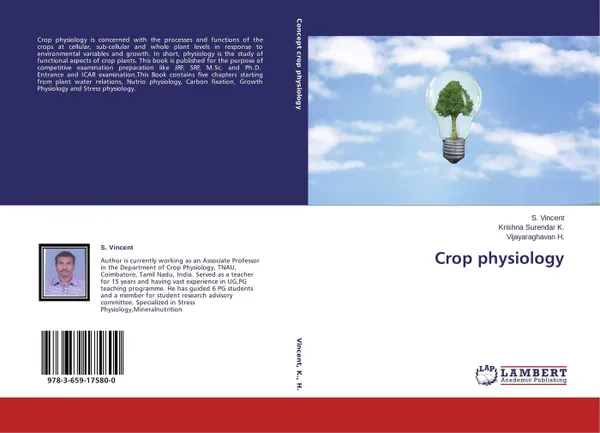 Обложка книги Crop physiology, S. Vincent,Krishna Surendar K. and Vijayaraghavan H.