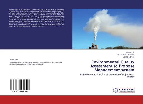 Обложка книги Environmental Quality Assessment to Propose Management system, Jehan Zeb,Muhammad Ehsaan and Uzma Noreen