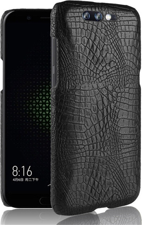 Чехол-накладка Mypads на Xiaomi Black Shark тонкий задний бампер на пластиковой основе с отделкой под кожу крокодила черный