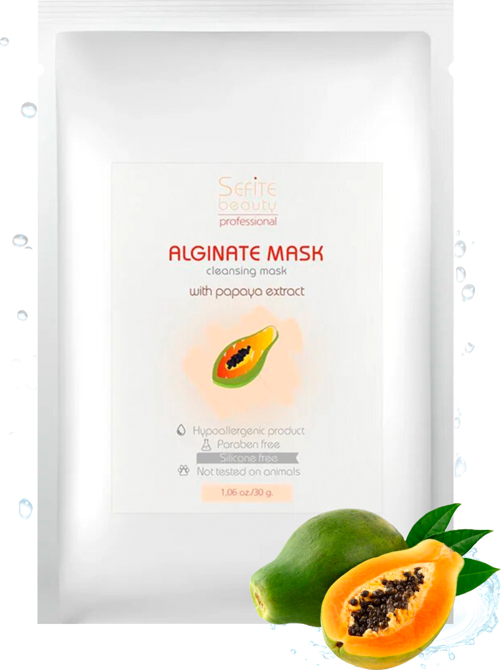 фото Альгинатная маска Sefite с экстрактом папайи очищающая, 30 гр.