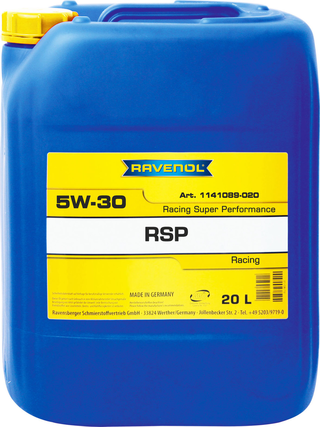 фото Моторное масло RAVENOL RSP Racing Super Performance SAE 5W-30 (20л)