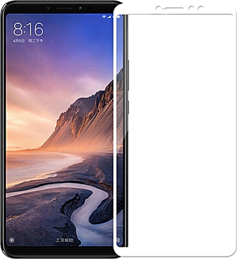фото Защитное стекло 9D Full Glue для XIAOMI MI MAX 3/белое Glass