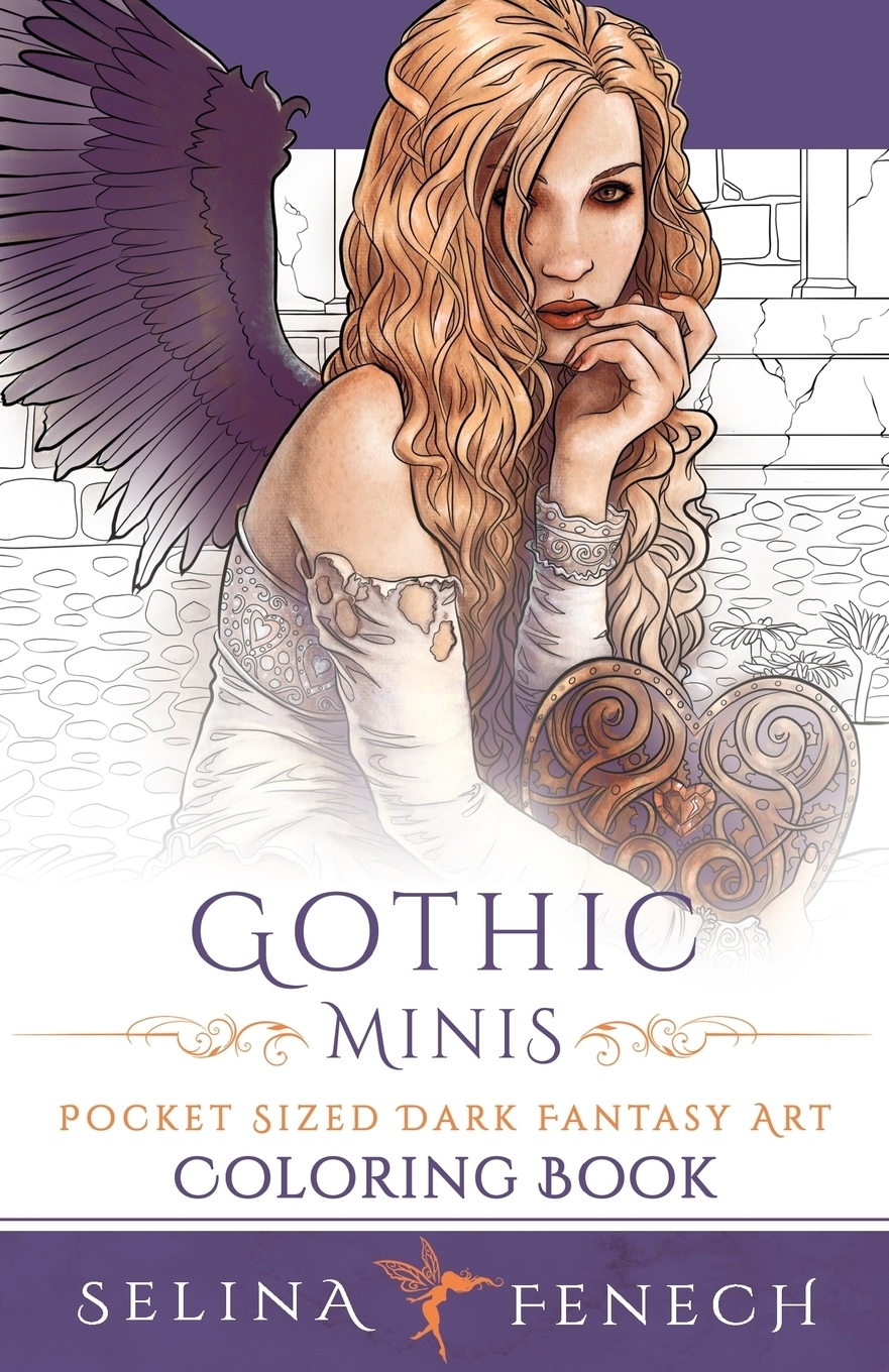 фото Gothic Minis - Pocket Sized Dark Fantasy Art Coloring Book