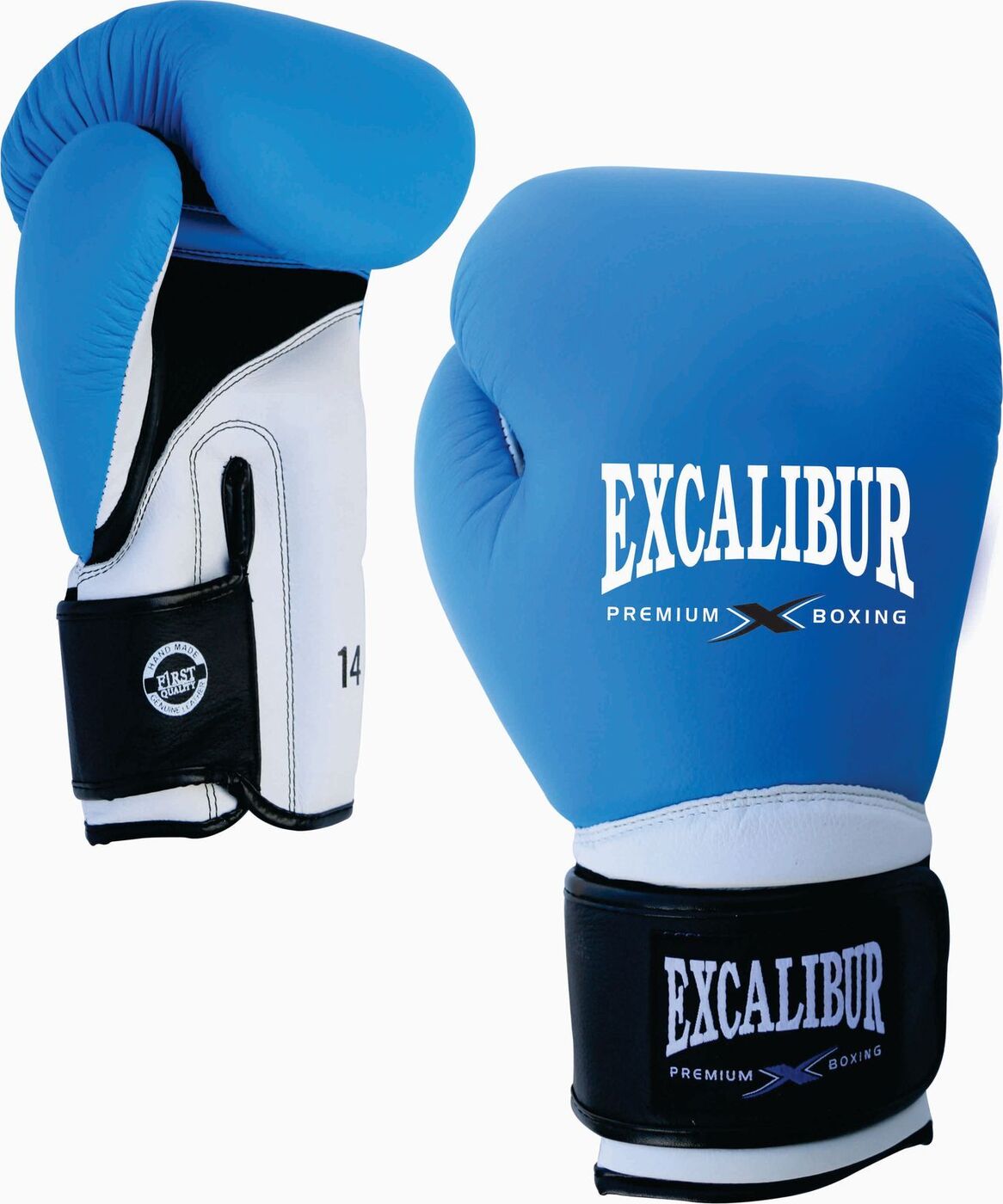 Боксерские перчатки Excalibur 8041/03, синий, черный, вес 16 oz ...