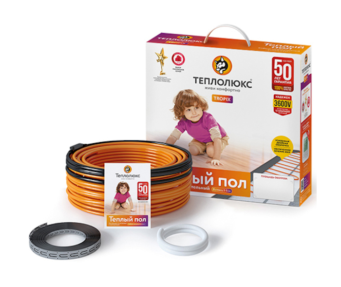 Теплый пол. Кабель нагревательный \"Теплолюкс\" Tropix ТЛБЭ 23,0 м/420 Вт ...