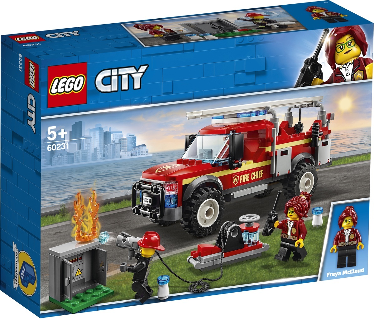 Конструктор LEGO City 60231 Грузовик начальника пожарной охраны - купить с  доставкой по выгодным ценам в интернет-магазине OZON (180130798)