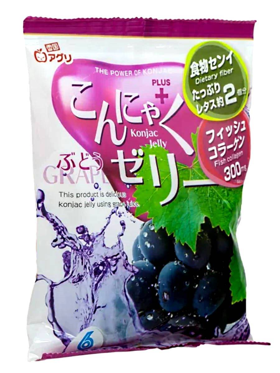 Желе Yukiguni Aguri порционное Конняку со вкусом винограда — купить в ...