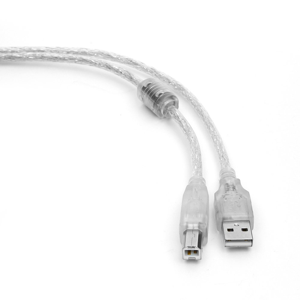 CablexpertКабельдляподключенияпериферийныхустройствUSB2.0Type-A/USB2.0Type-B,1.8м,прозрачный