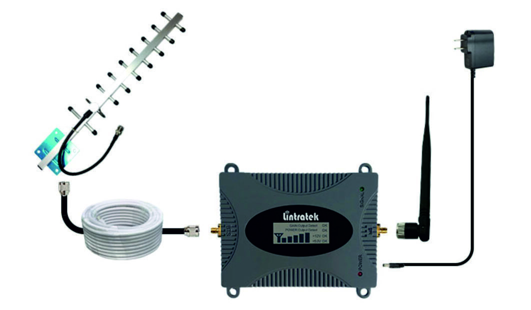 Как подключить усилитель связи и интернета Комплект усилителя сигнала сотовой связи и интернета 2G и 4G, репитер Lintratek 