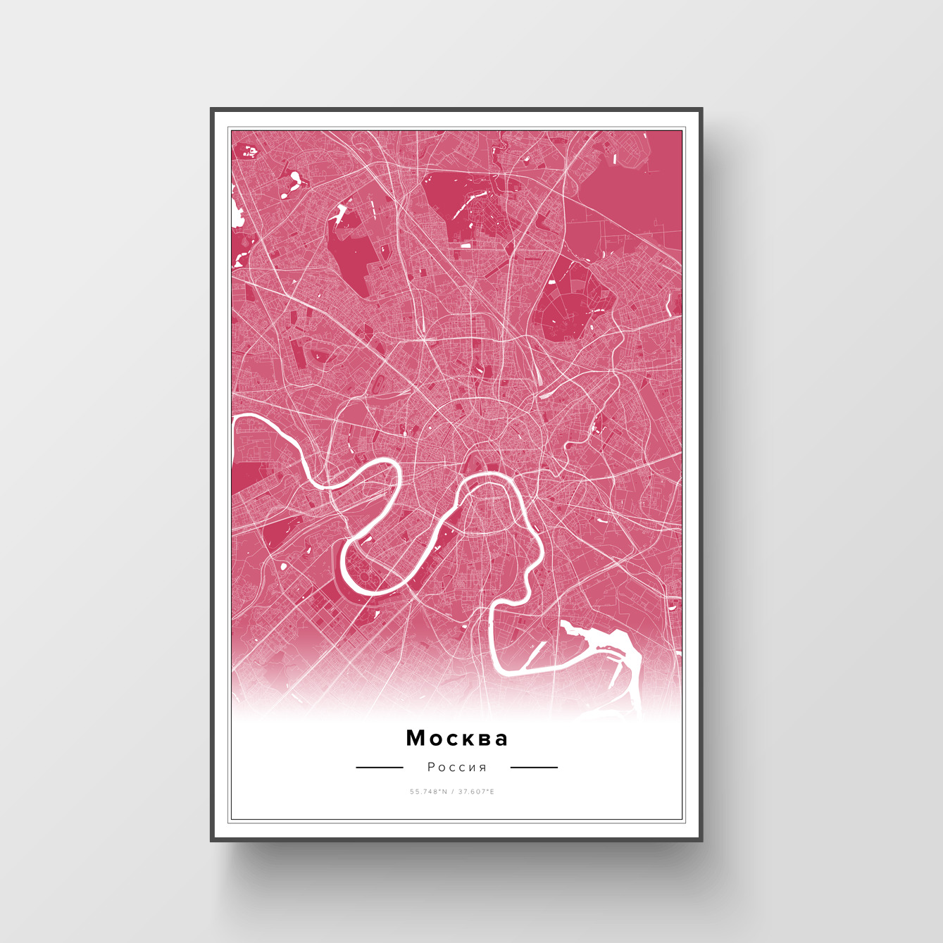 Характеристики Интерьерная карта Москвы, оформление текста \"Классицизм ...