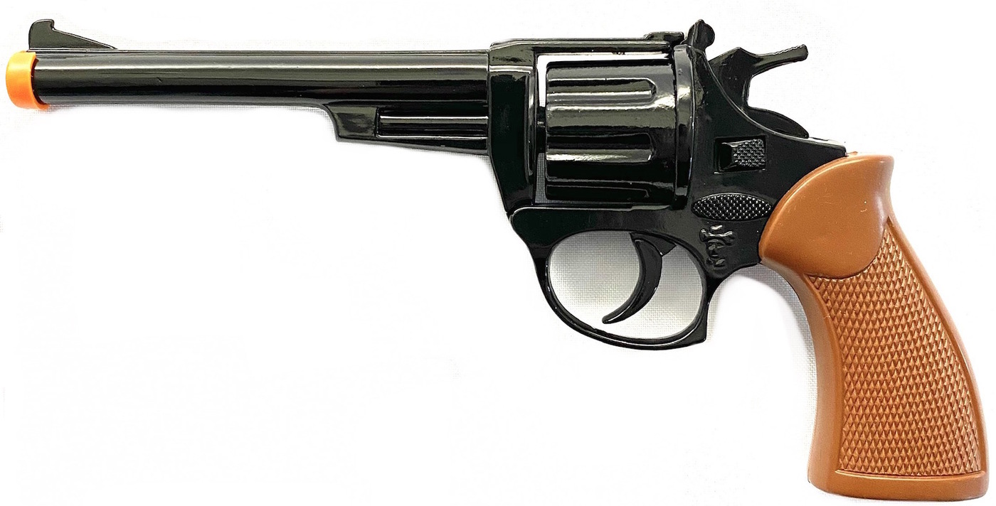 Пистолет ( пугач ) револьвер с пистонами 2 пачки 144 выстрела .