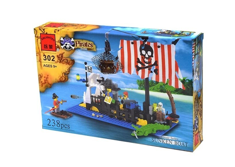 Конструктор enlighten Pirates Лодка 302 — купить в интернет-магазине ...