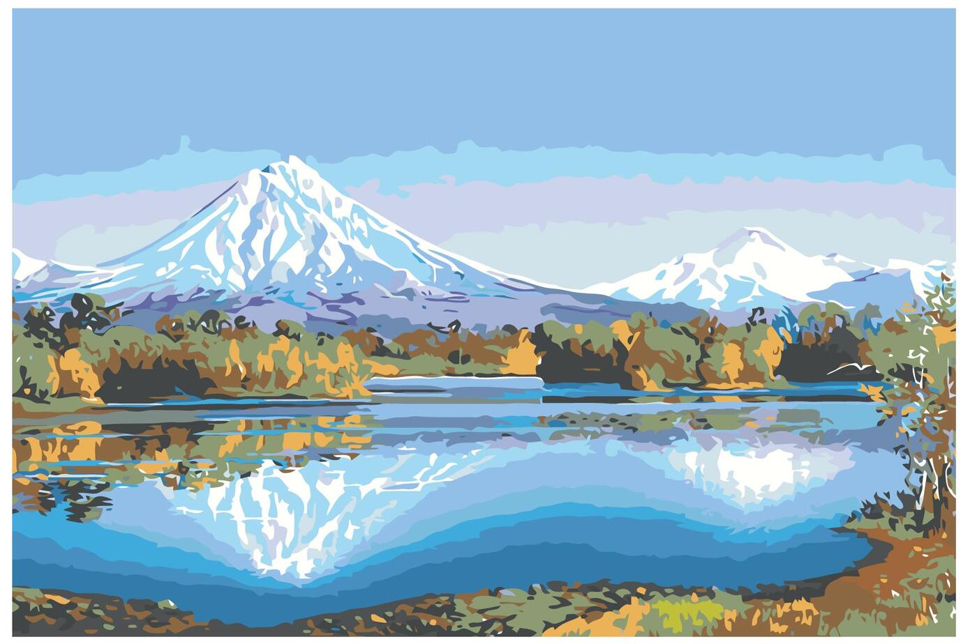 Картина по номерам пейзаж - горное озеро (40x50)