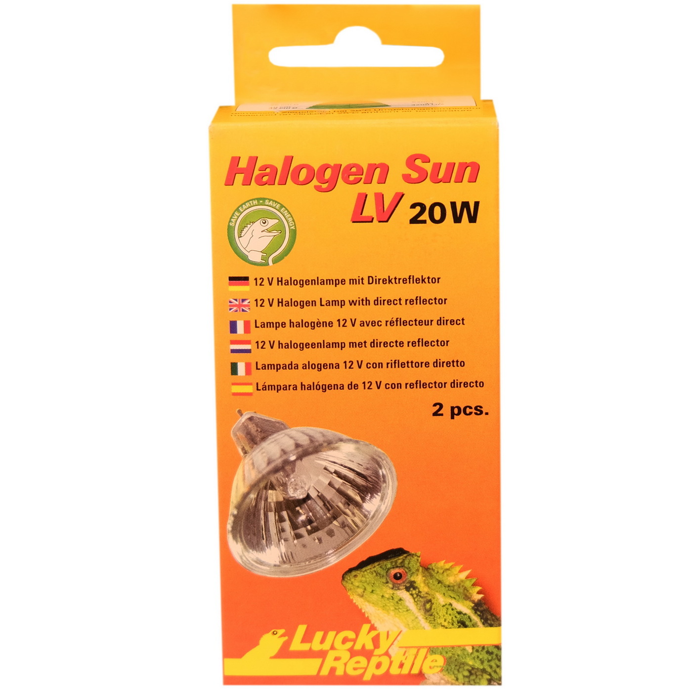 Лампа галогенная LUCKY REPTILE "Halogen Sun LV 20Вт, 2 шт" (Германия)