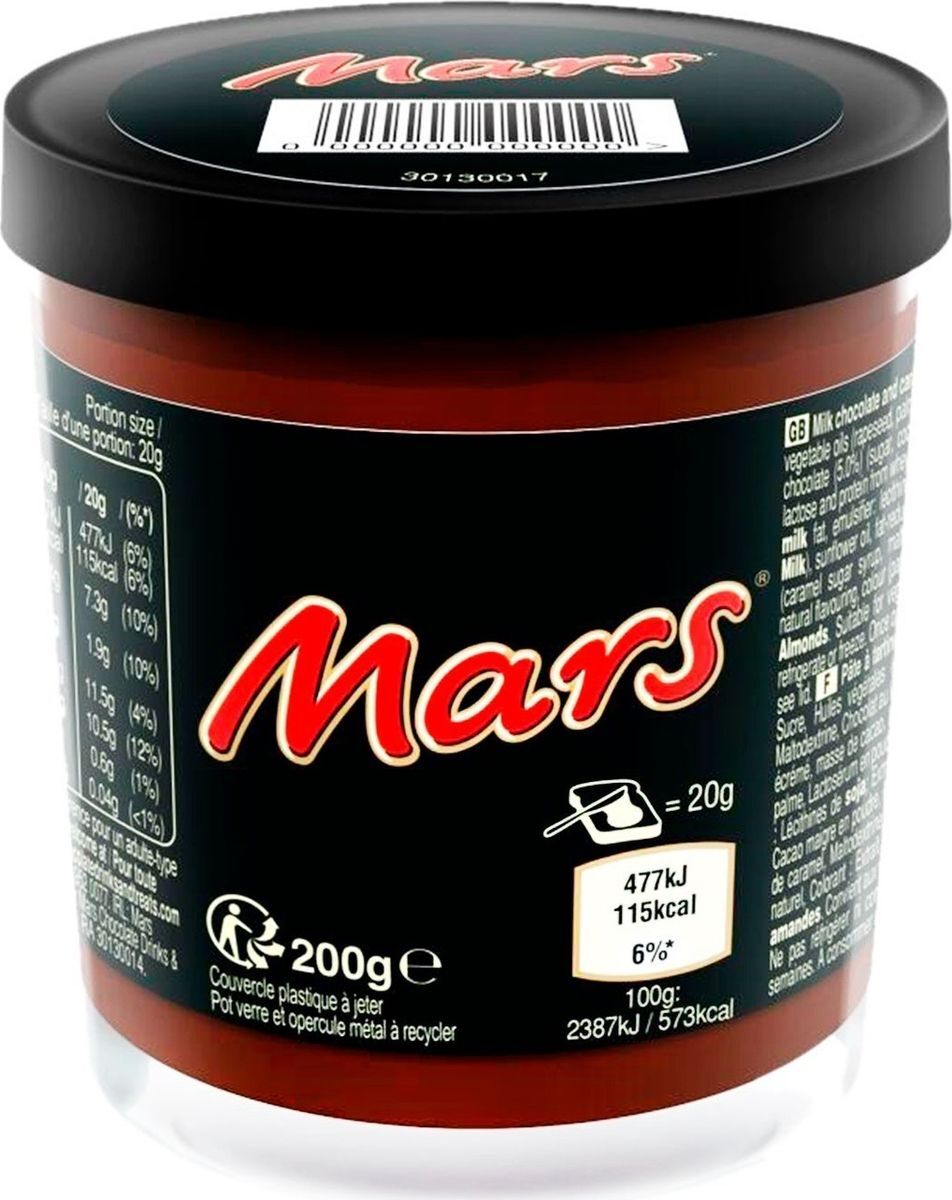 Шоколадная паста Mars 200 г.