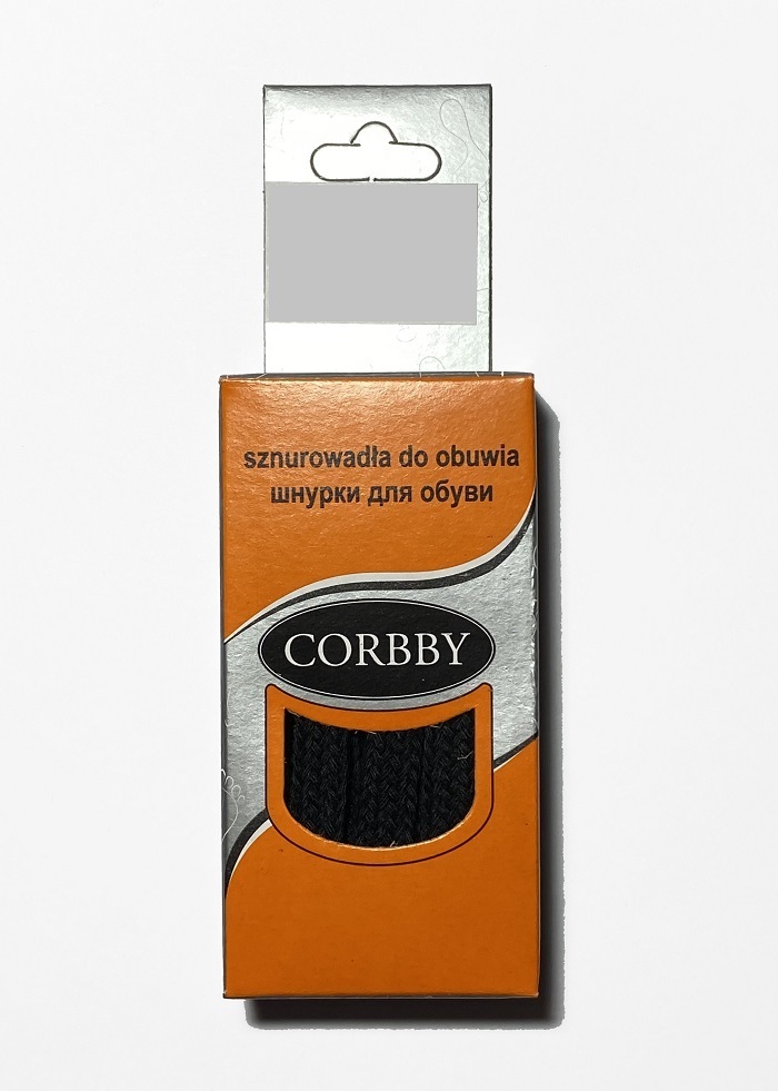 Corbby шнурки, плоские 120 см, черные. Хлопок. — купить в интернет ...
