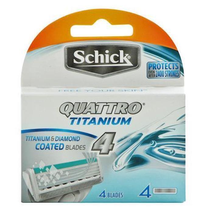 SCHICK Quattro TITANIUM, Сменные кассеты 4 шт. — купить в интернет ...