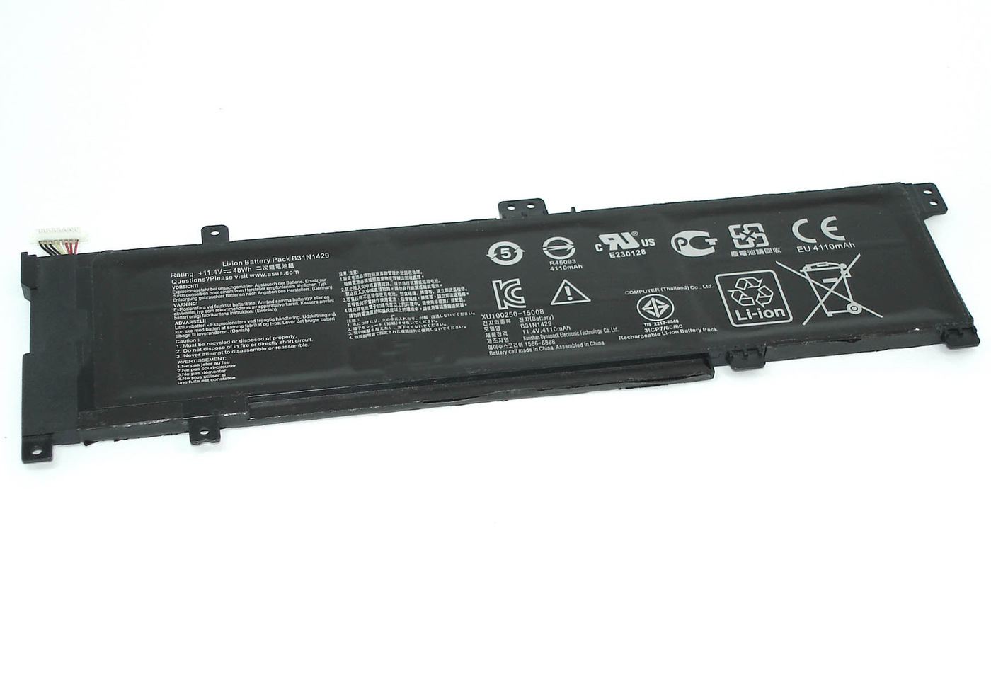 Аккумуляторная батарея B31N1429 для ноутбука Asus K501LB, K501U 11.4V 4110mAh черная