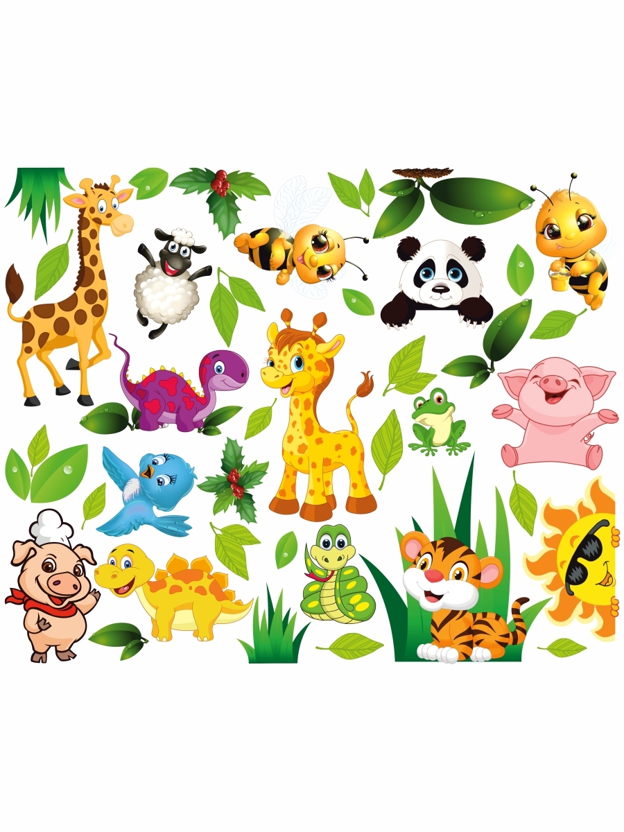 маленькие наклейки животные. стикеры для детей. наклейки животные для детей. наклейки детские. животные (с наклейками)_.