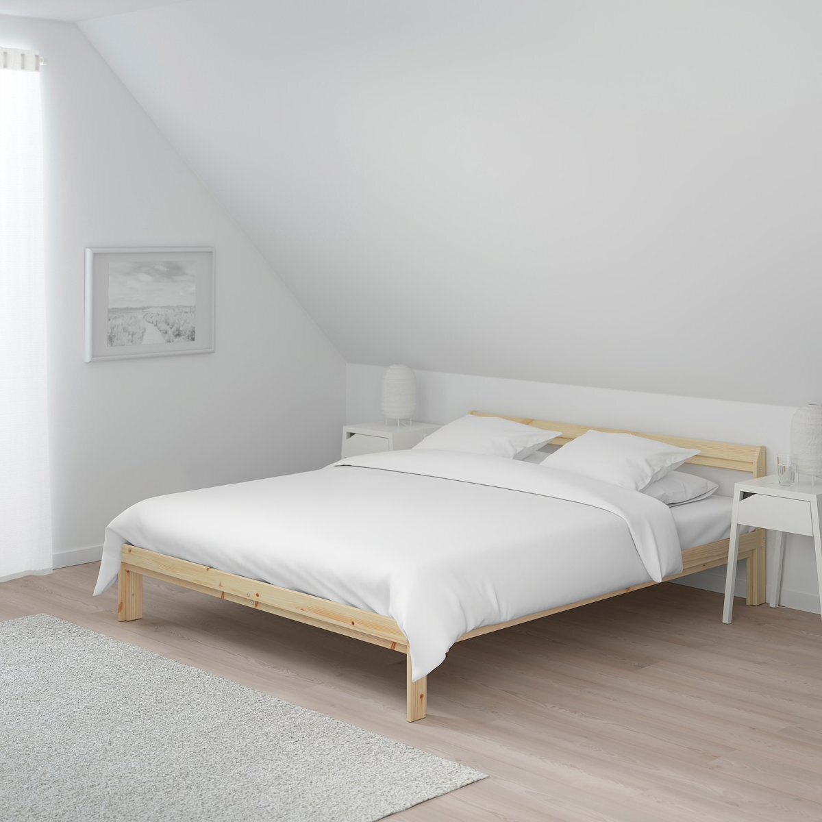 Нейден каркас кровати, сосна, 160x200 см