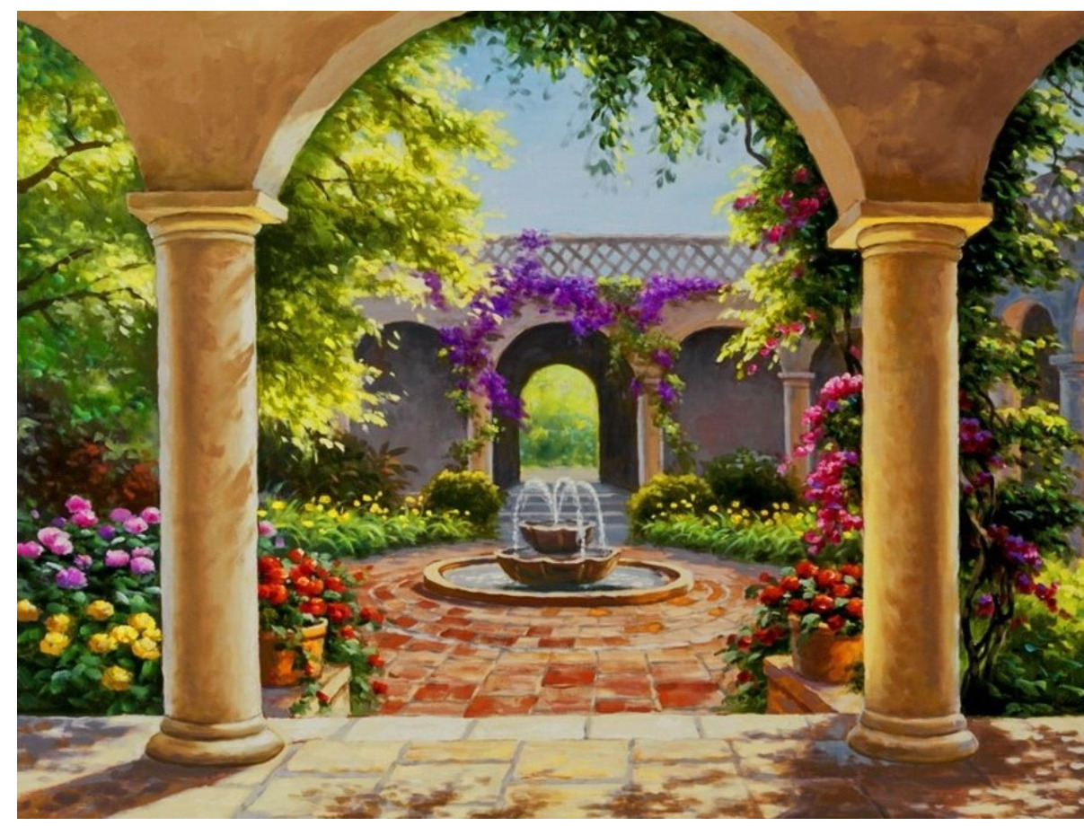 Сунг Ким картины сады