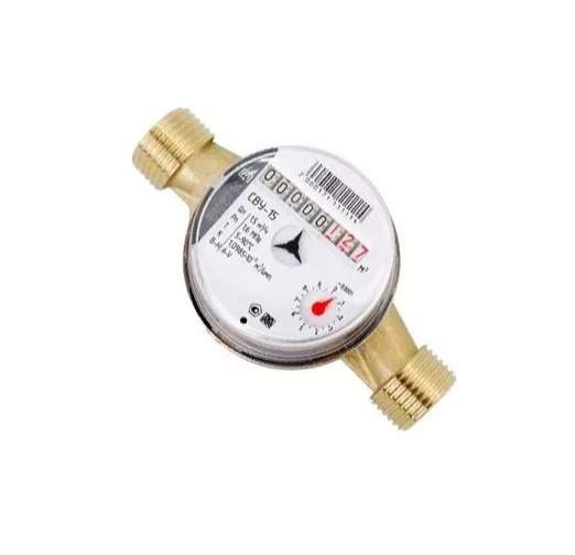 Характеристики Счетчик воды Метер СВУ-15 с комплектом подключения ...