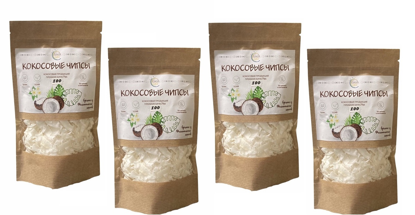 Чипсы кокосовые 100 грамм COCO DAY 4 штуки — купить в интернет-магазине ...