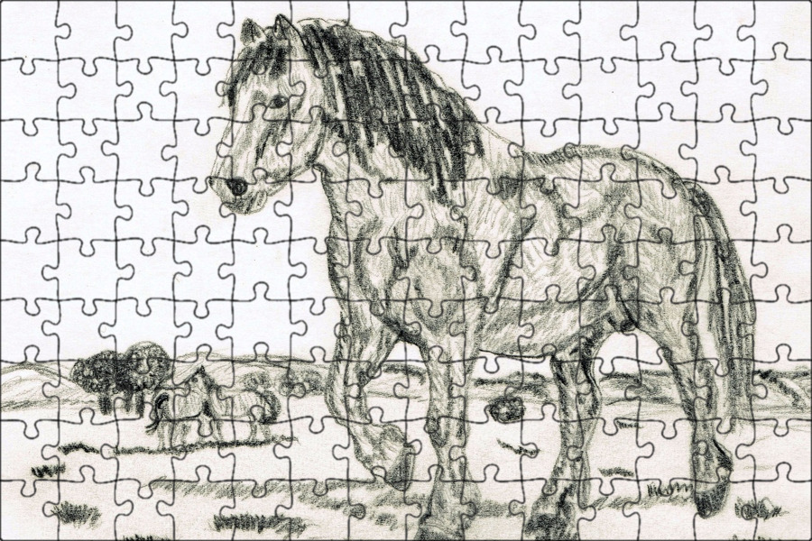 Парижский художник 4 буквы сканворд. Крупная мозайка рисунки лошадка. Пазлы рисунок карандашом. Лошадь рисунок карандашом. Лошадь узор красивый печать.