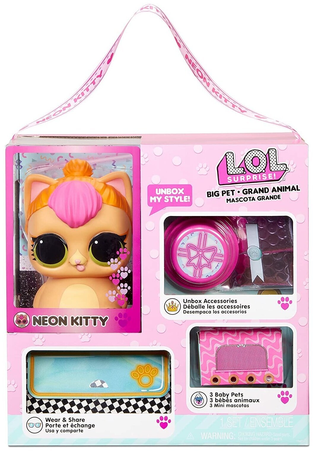 L.O.L. Surprise Big Pet Neon Kitty 577720 OZON 808502246