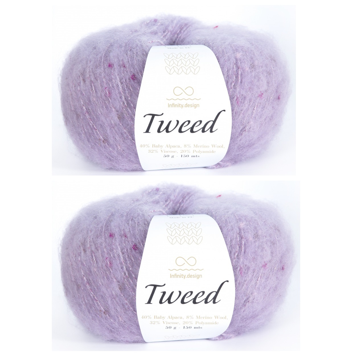 Пряжа INFINITY TWEED 2шт.по 50 г. / пряжа бэби альпака / пряжа меринос ...