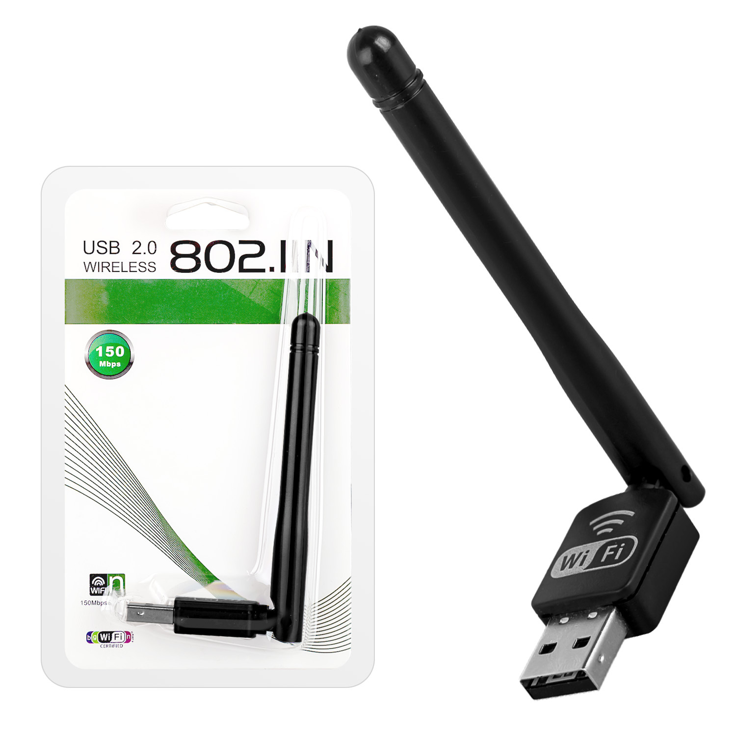 USB Wi-Fi адаптер для приема Wi-Fi сигналов / вай - фай антенна для ноутбука  / компьютера / ПК / PC / Windows и Mac / сетевой / беспроводной - купить с  доставкой