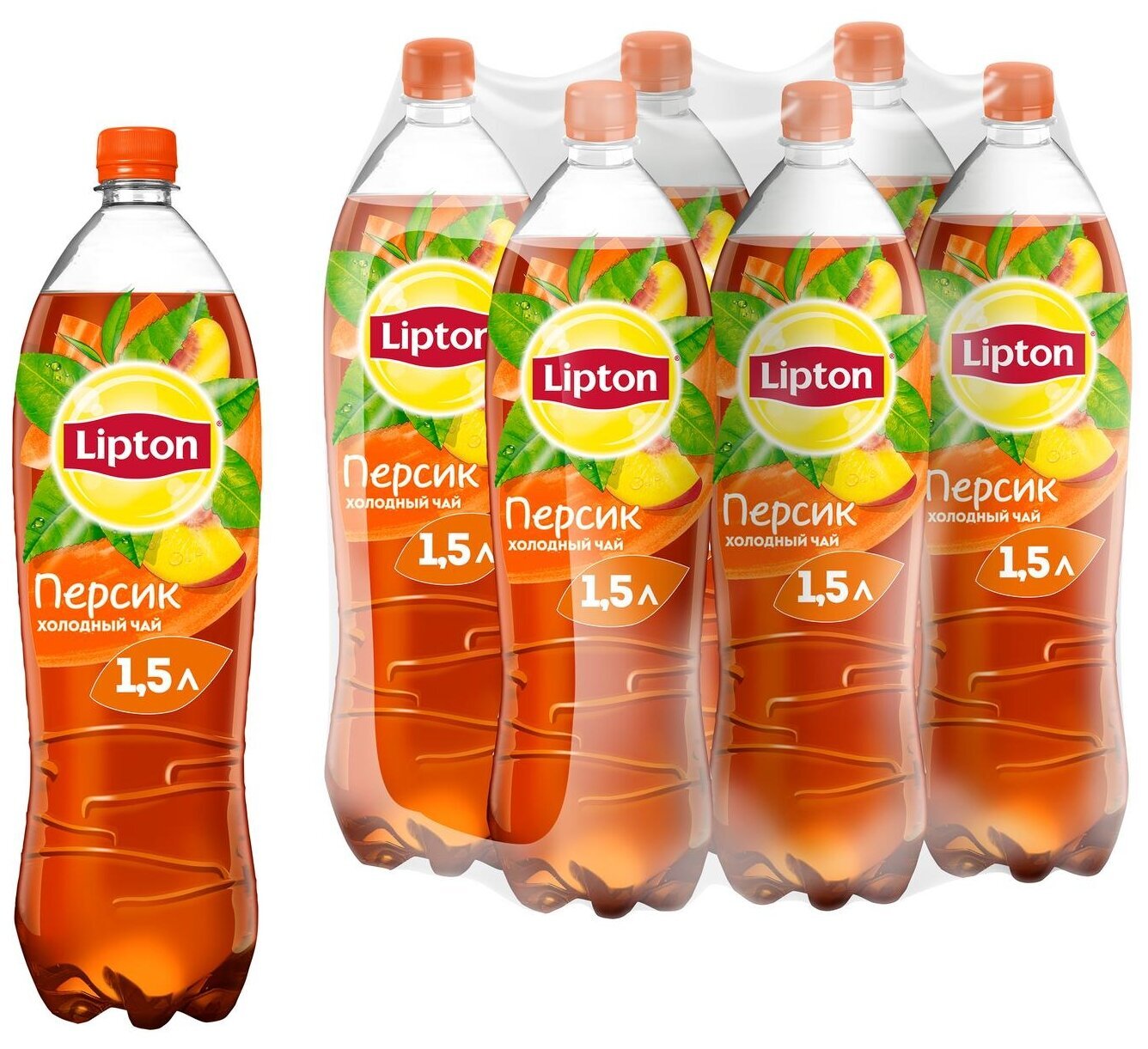 Lipton Ice Tea холодный чай Липтон Персик, 1,5 л х 6 шт - купить с ...