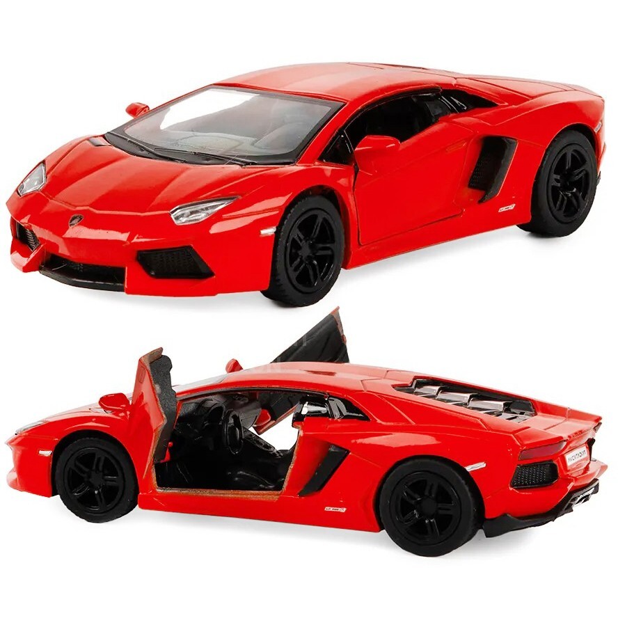 Машинка металлическая Kinsmart 1:38 Lamborghini Aventador LP700-4 5355DKT  инерционная, двери открываются / Оранжевый - купить с доставкой по выгодным  ценам в интернет-магазине OZON (386881813)