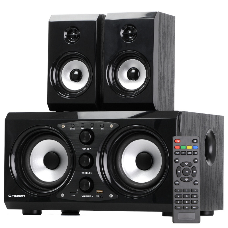 Компьютерная акустика 2.2 CROWN MICRO CMBS-620 черный, 62 Вт, Bluetooth ...