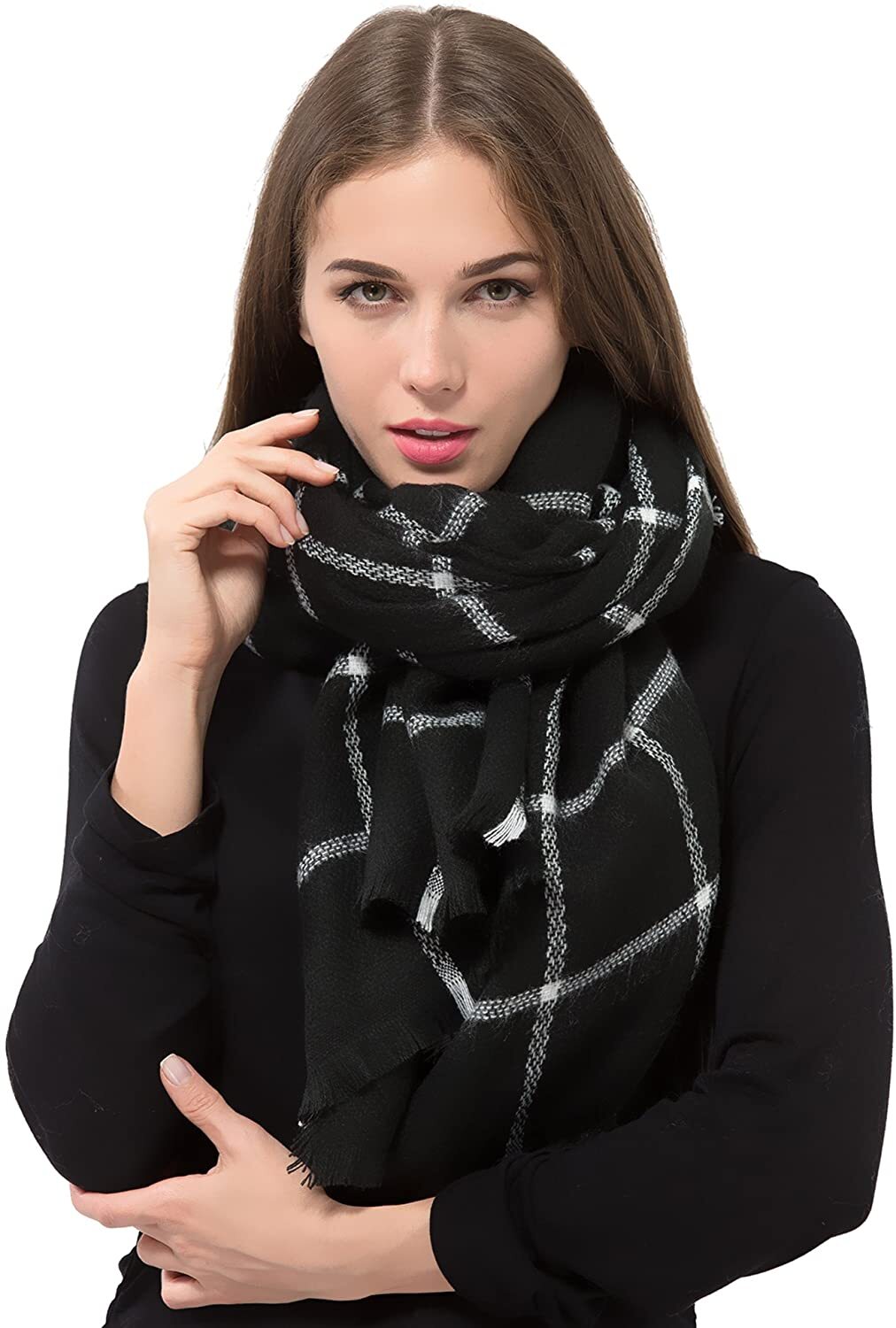 Шарф зимний мягкий. Long scarf. Red scarf pattern. Большой шарф. Шарф.