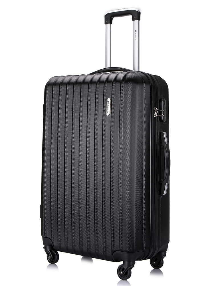 Чемодан черный большой. Чемодан l'Case Phuket Black m+. Чемодан l'Case размер l. CCS Travel line чемодан.