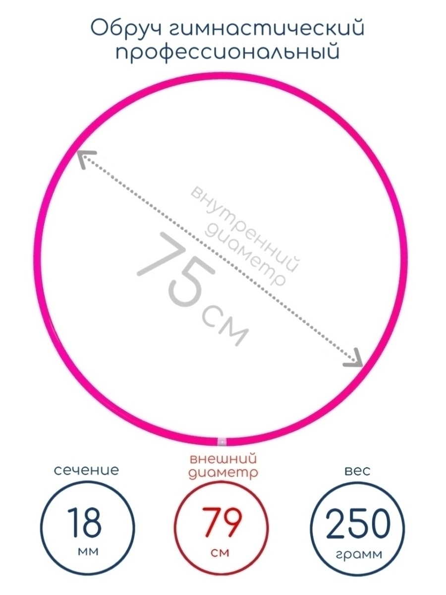 ОбручпрофессиональныйгимнастическийVerbaSport,розовый,диаметр:75см