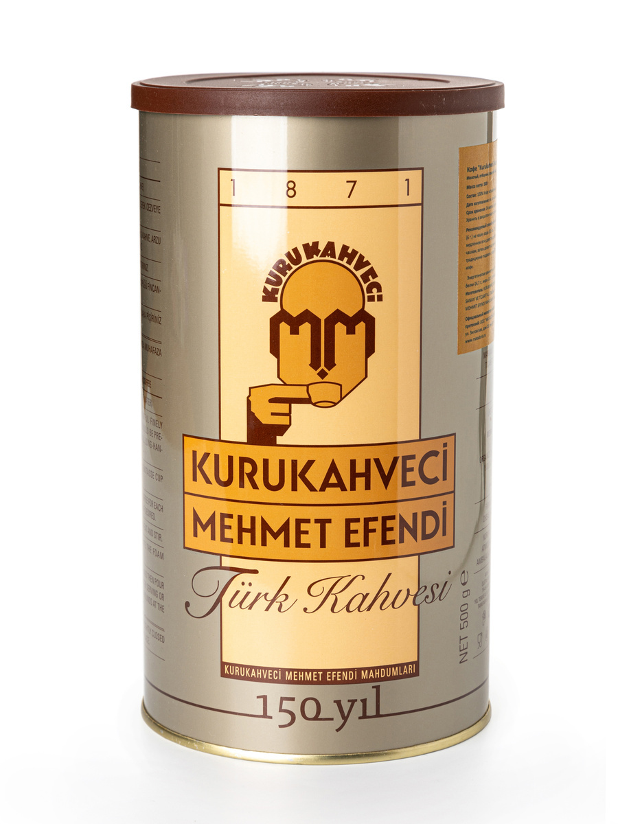 Кофетурецкиймелкогопомола,среднейобжарки,"KurukahveciMehmetEfendi",PureGroundTurkishCoffee,500гр.100%Арабика