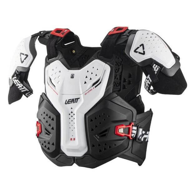 Мотозащита Черепаха LEATT Chest Protector 6.5 Pro мужская, White 2023, размер L/XL