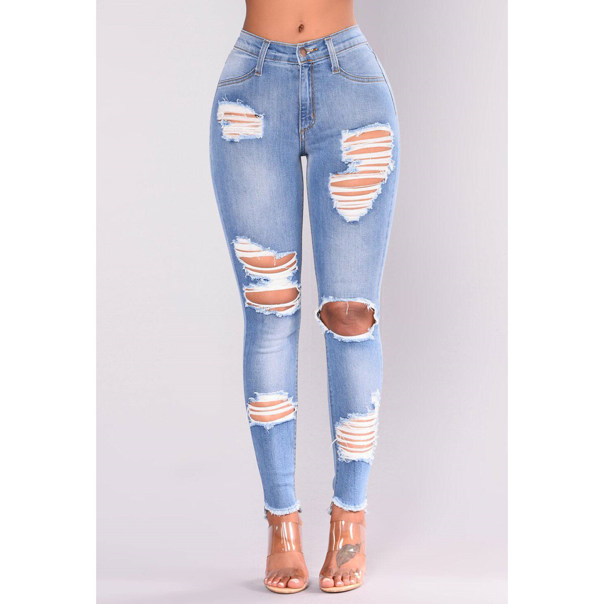 Драные джинсы женские