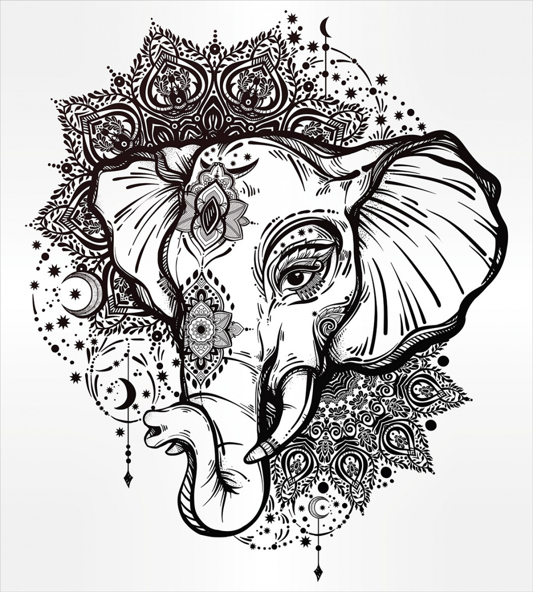 Vector-Mandala-Elephant-drawing-image